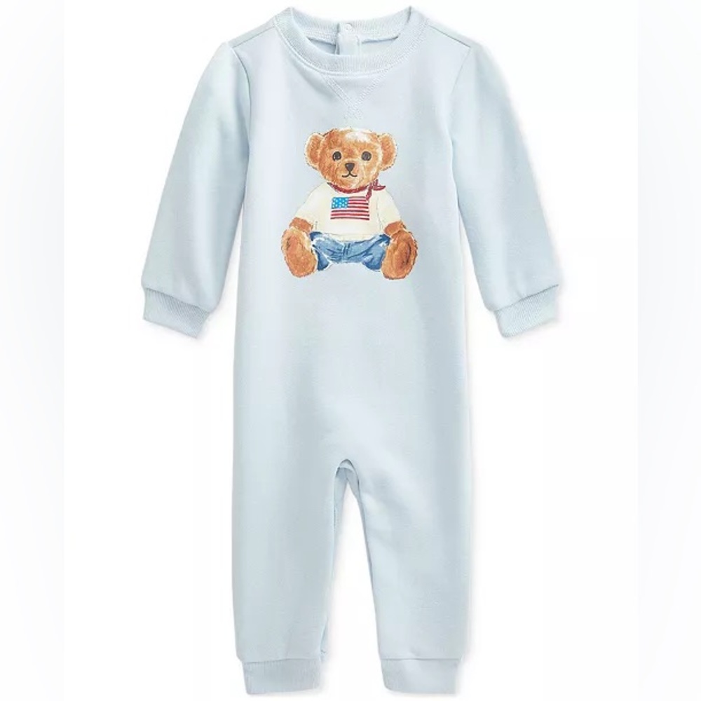 Excellent condition Polo Ralph Lauren Bear Coverall Boys Size: Newborn